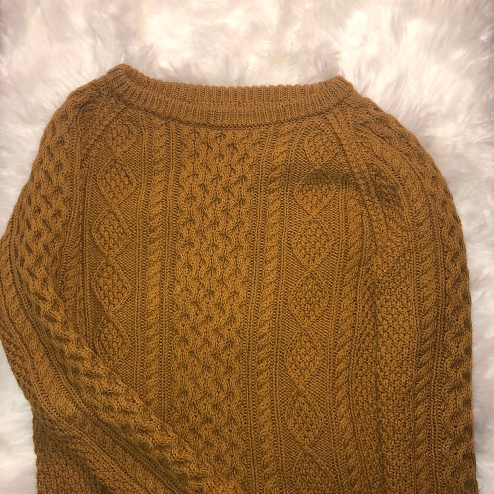L.L. Bean Mustard cable knit sweater